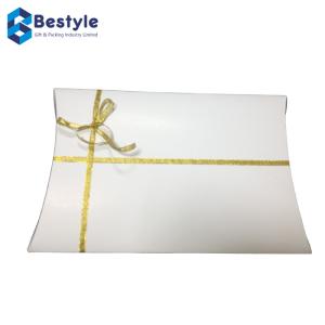 Pillow Shape Hair Extension Packaging Box With Gold Ribbon