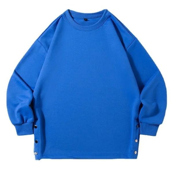 2023 Spring New Solid Color Heavy Round Neck Hoodie Loose Fashion Couple Clothes