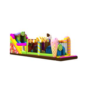 Candy 0.55mm Pvc Tarpaulin Inflatable Obstacle Courses
