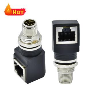 M12 X Code RJ45 Plug Cable IP67 IP68 Waterproof Industrial Ethernet