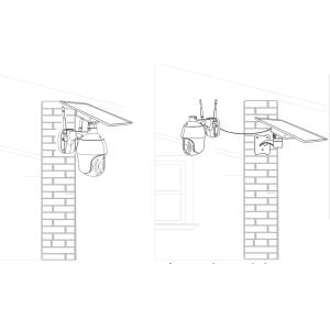 IP67 1080P 7.8W Solar Wireless PTZ Dome Security Camera