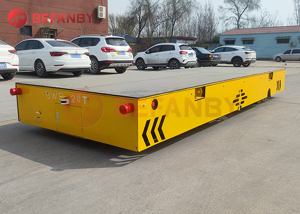 20T Electric Heavy Duty Platform Trolley Flatbed Cargo Transfer