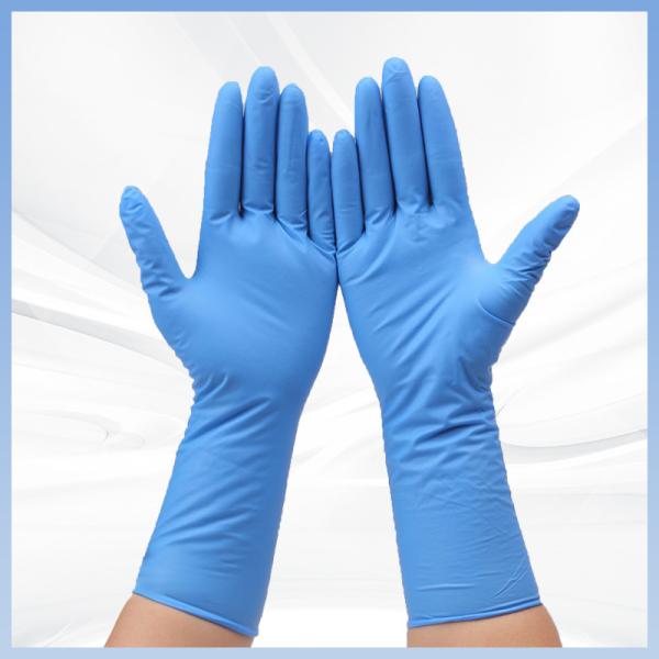 Buy Blue Disposable Synthetic Nitrile Gloves Latex Free Powder Free at wholesale prices