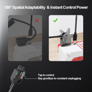 Alvin's Cables Smart-Dtap to Rotatable Right Angle 0B 2 Pin Male for Blackmagic