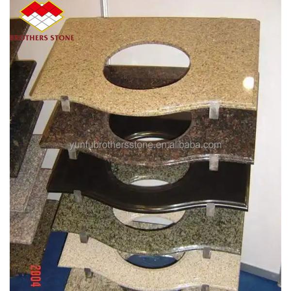 Custom Cut-to-Size Granite Top for Luxury Hotel Bathroom Vanity Polished Natural Stone
