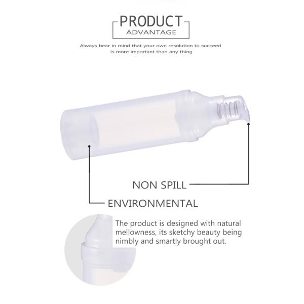 SR-2111A Customized PP airless pump cosmetic packaging bottle with plastic pump