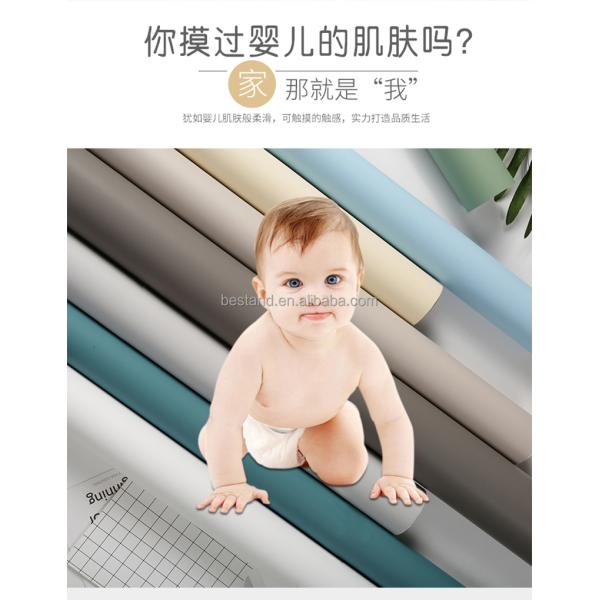 Self-Adhesive PVC Kitchen Wall Sticker with Plain Vinyl Wallpaper