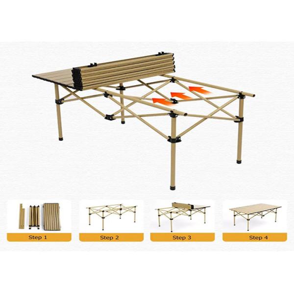 Outdoor Furniture Camping Collapsible Picnic Roll Up Table Portable Folding Table