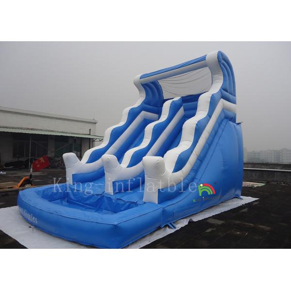 Outdoor Playground Amusement Park Water Slide Blue Color 1 Year Warranty
