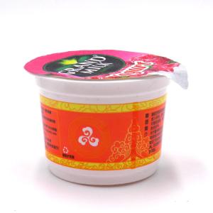 280ml pp cup seal with foil lid can package beverage and yogurt have white and