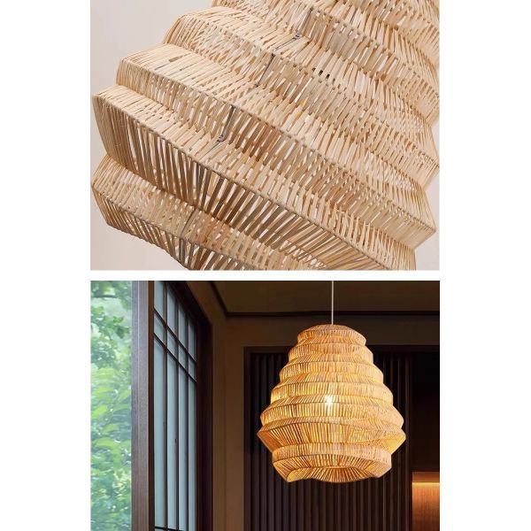Kitchen LED Hanging Lamp bar Designer lamp Creative birdcage light Bamboo Weaving pendant lamp(WH-WP-125)