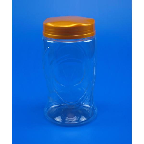 Buy Clear Plastic Airtight Storage Jars With Screw Cover Food Grade PET Material at wholesale prices