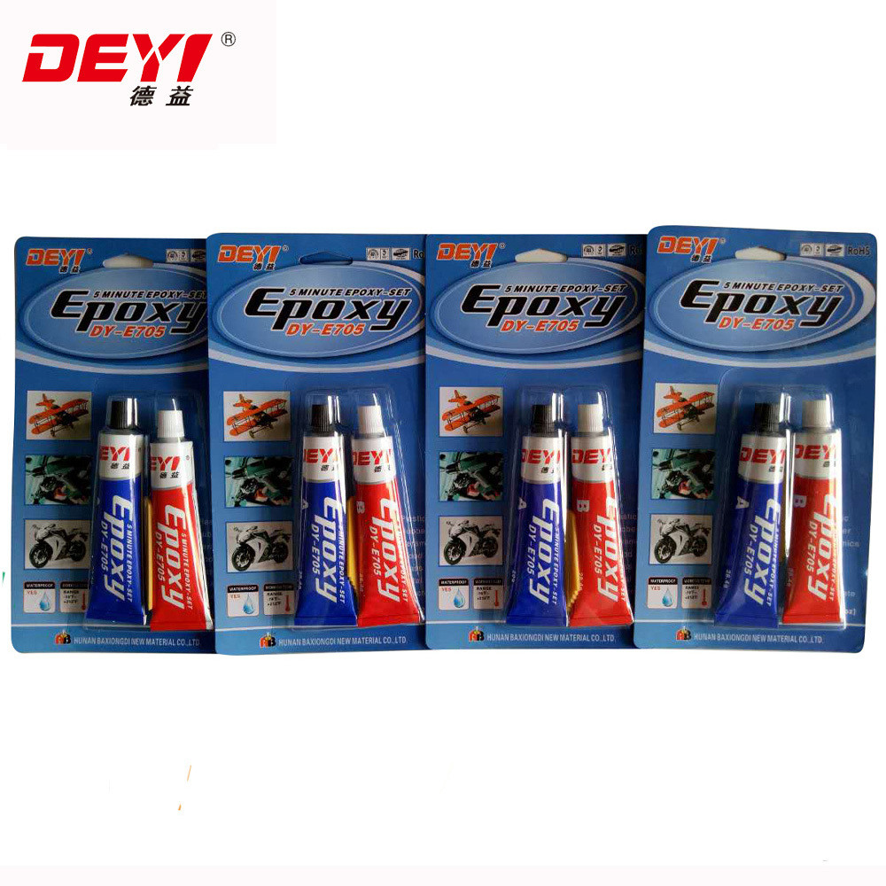 5 Minutes Epoxy Adhesive for Clear/Light Yellow Bonding of White and Black