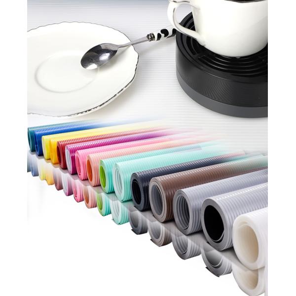 Transparent Blue Non Adhesive Non Slip Waterproof Rectangle Cabinet Drawer and Shelf Liner