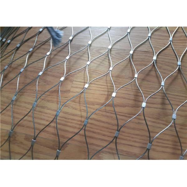 Buy Hand Woven X Tend Cable Mesh , Zoo / Animal Enclosure Wire Rope Ferrule Mesh at wholesale prices