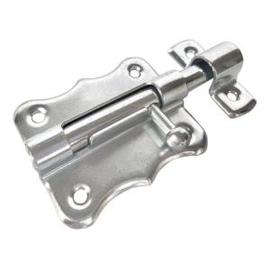 Security Two-Bolt Bathroom Sliding Door Bolt/Gate Latch Tower Sliver Zinc Steel