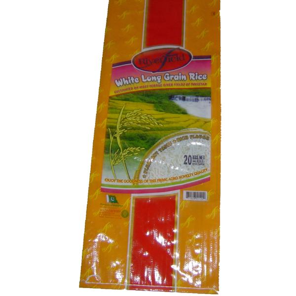 High Tensile Strength Plastic Packaging Bags For Rice , PP Woven Laminated Bag