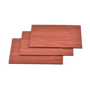 China Thickness 3mm Wooden Aluminum Composite Panel Lightweight Impact Resistant on sale