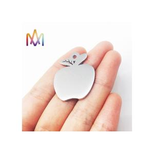 26x32MM DIY Apple Shaped Stainless Steel Pendant