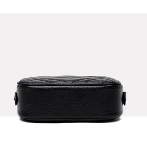 18cm 12cm Female Crossbody Bag Zippered Small Black Square Purse