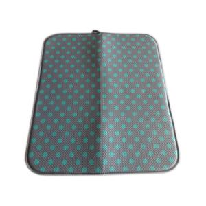 Dot Printed Dish Drying Mat 17x19inch with Mesh Backing