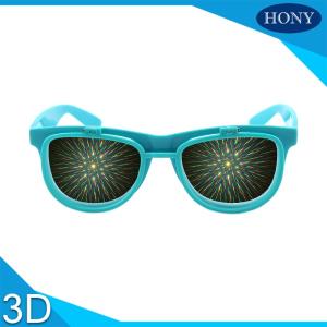 Hony 3D Fireworks Glasses With Diffraction Grating Film , Flip Up Sunglasses