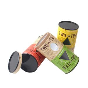 Embossing Paper Tube Packaging With Window 100mm Height FSC Certified