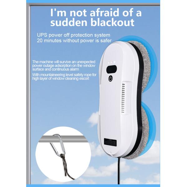 80W Electric Window Cleaner Robot Vacuum Cleaner with 2.4G Wifi Blue Tooth Tuya App Control