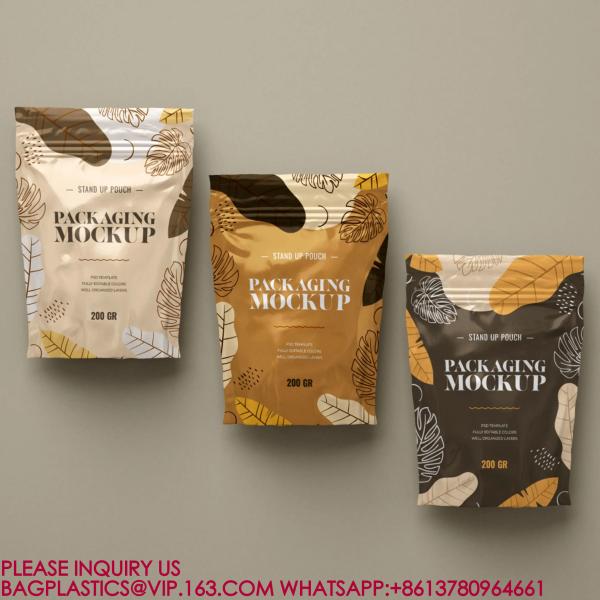 Eco Reusable Food Stand-up Bag Nut Snack Storage Sealed Bag Packaging Aluminum Foil Bag