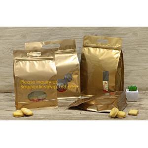 Zip lock Aluminum foil bags flat square bottom plastic bags with corner round