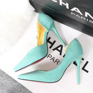 ZM020 8915-3 Korean Style Fashion Simple Stiletto High-Heeled Suede Thin,
