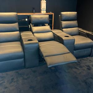 Quality BS5852 Commercial Theater Seats Home Cinema Movie Sofa Chair With PP Armrest for sale