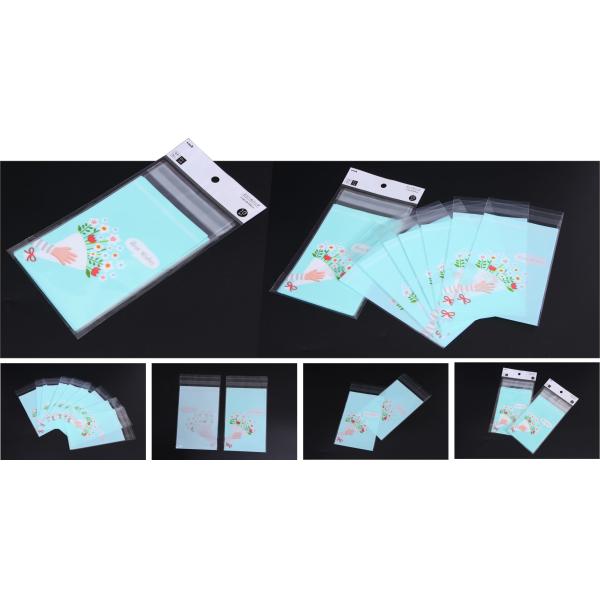BOPP Transparent Printing Card Head Self Adhesive Bags , Self Stick Bag With BOPP Transparent Membranes