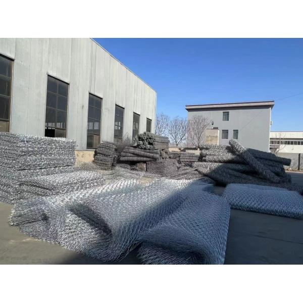 Buy Galvanized Steel Gabion Wire Mesh White / Black at wholesale prices