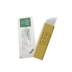 Quality Gold 14 Pins Stainless Steel Permanent Makeup Needles for sale