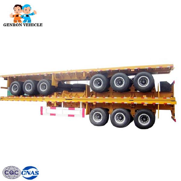 Buy Freight Transport Flatdeck 40ft Shipping Container Truck Trailer at wholesale prices