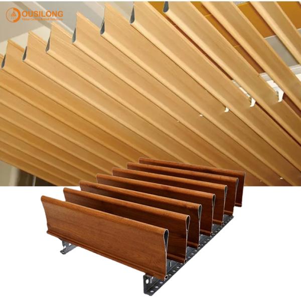 Strip Linear Suspended Metal Ceiling Water Drip Shaped For Ventilator / Hydrant Layout