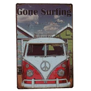 Popular cheap custom size square classic car plate wall decoration vintage metal