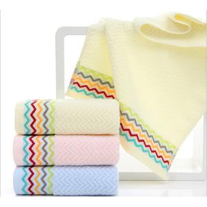 Best luxury 100 percent cotton 390GSM face Jacquard striped towels