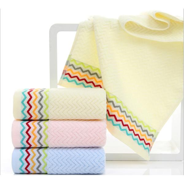 Buy Best luxury 100 percent cotton 390GSM face Jacquard striped towels at wholesale prices