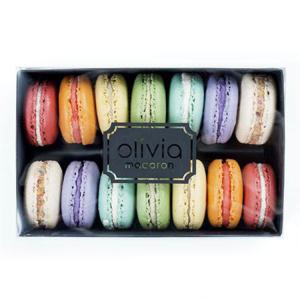 Black Luxury Cardboard Packaging Gift Macaron Slider Boxes With Window
