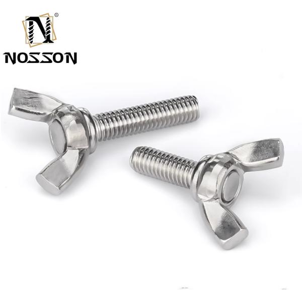Stainless Steel Wing Bolt Machine Fastener Thumb Hand Screws in Customized Colors for Customer Requirements