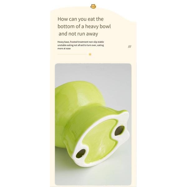 Pet Neck Guard Ceramic Elevated Cat Bowl Foot Diagonal Dog Bowl To Prevent Spilling Water And Food Bowl