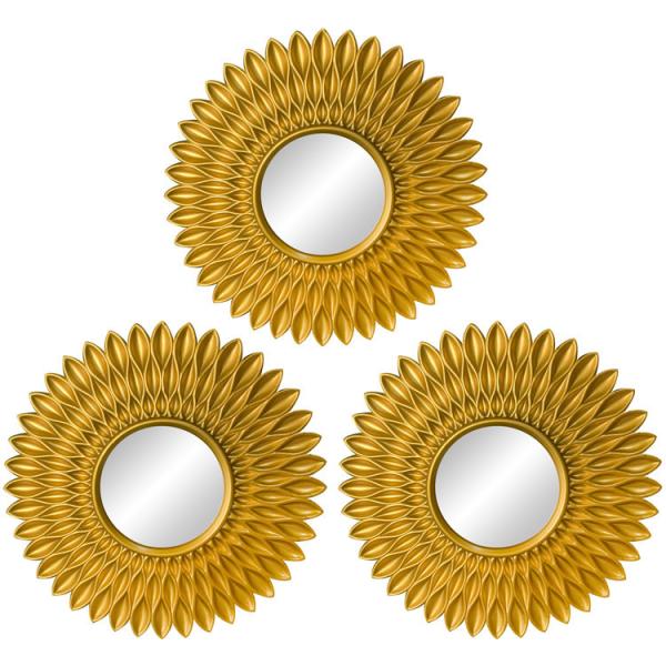 Multi-Functional Modern Gold Round Mirror Wall Art Home Office Decoration