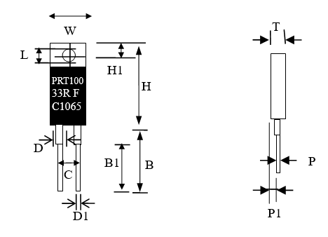 100 Watt Thick Film Power Resistors , TO 247 Resistor For High Frequency