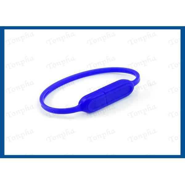 Promotional Thin Wristband Flash Drive Convenient Carrying Silicone Material