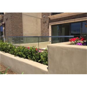 Durable Frameless Glass Railing Toughened Glass Balustrade With Stainless Steel