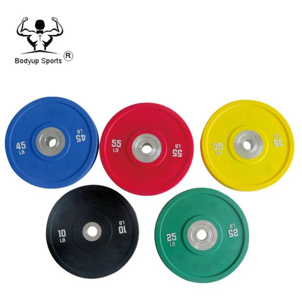 Pure Rubber Barbell Weight Plates , Crossfit Bumper Plates For Competition