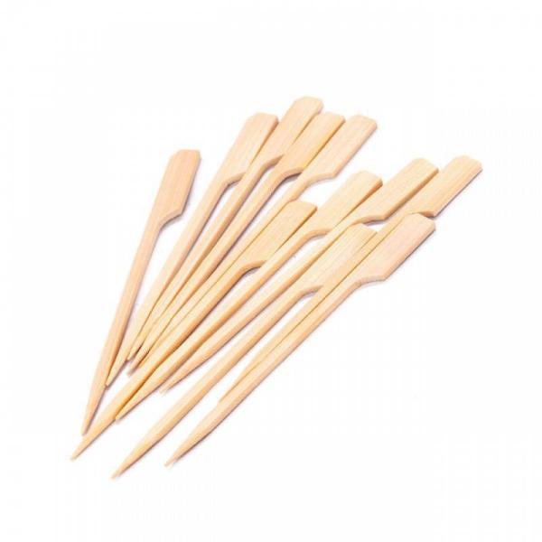 Buy 100% Natural Paddle Wooden Bbq Bamboo Stick Eco Frlendly 7cm at wholesale prices