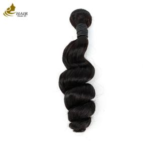 Virgin Hair Weave Weft Brazilian Human Hair Bundles Loose Deep Natural Black